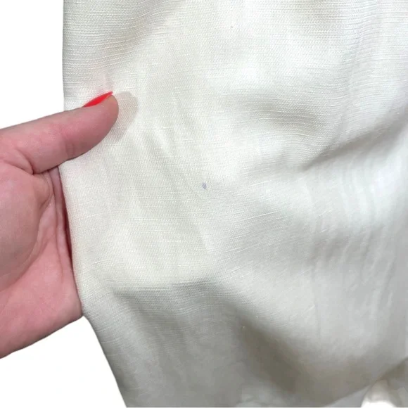 Hatch Cream Tisha Maternity Pleated Puff Sleeve Ruffled Hem Dress - Picture 5 of 6